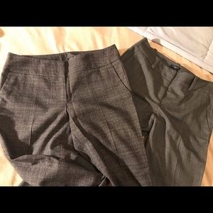 Ann Taylor Dress Pants Plaid Petite 2 Pairs